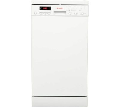 SHARP QW-S22F472W Slimline Dishwasher - White SHARP QW-S22F472W Slimline Dishwasher - White